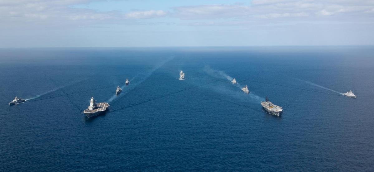 Flotilla of the WNC led by INS Vikramaditya. Courtesy - Indian Navy.